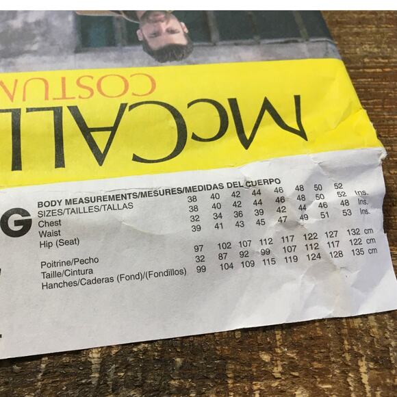 McCalls Sewing Pattern M7374 Mens Cosplay Trench Coat Jacket Gambit 46-52 UNCUT - Picture 3 of 4